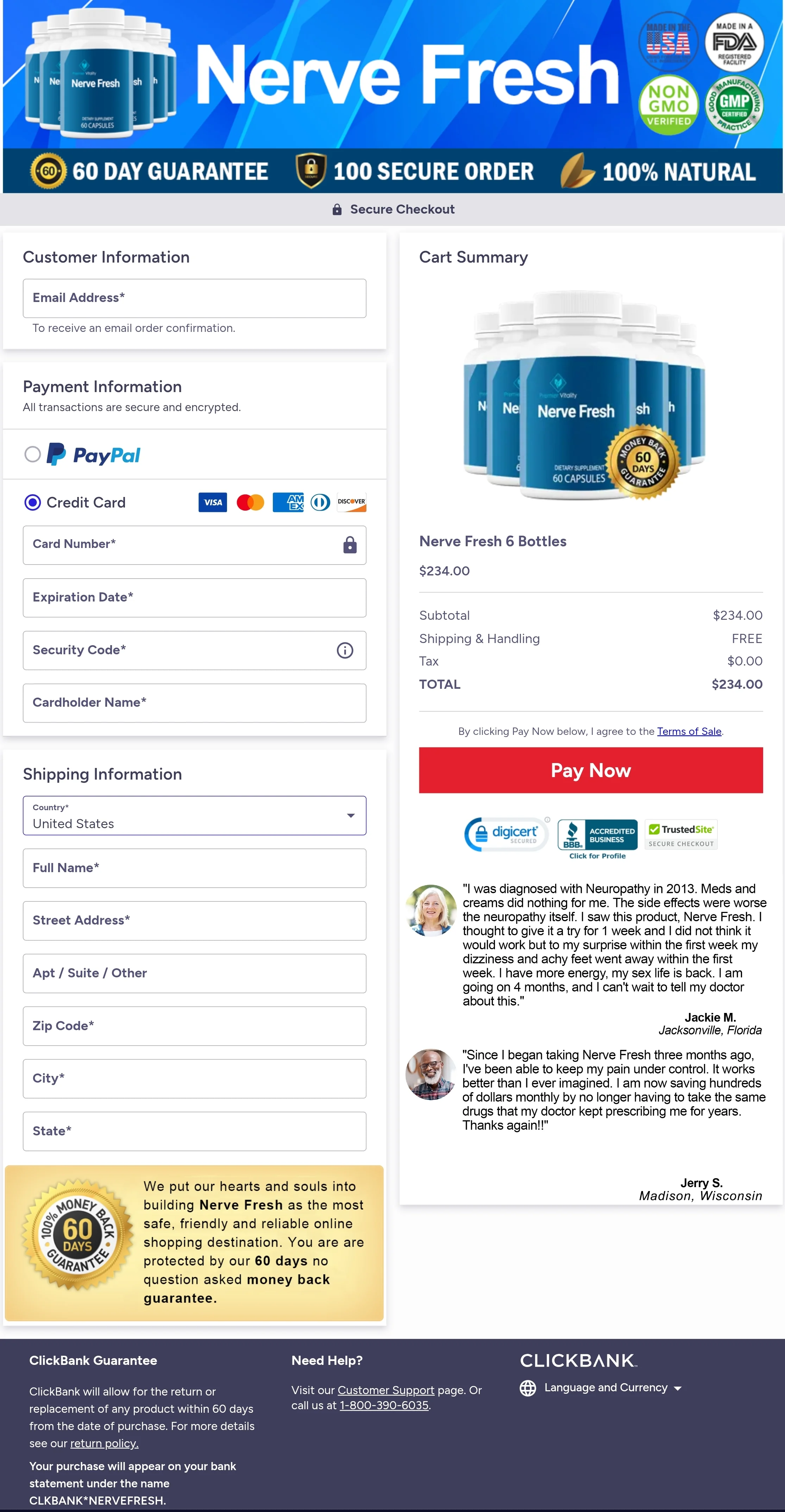 CalmPRO5 order form